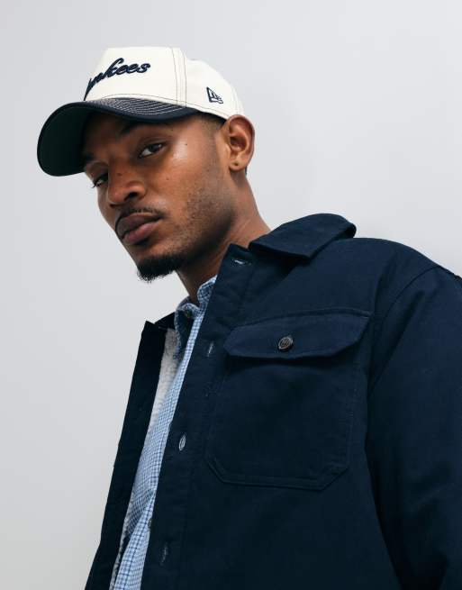 Brave Soul borg-lined shacket in navy, 2 of 5