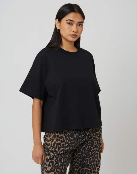 Brave Soul Boxy oversized short sleeve t-shirt in black - view 1