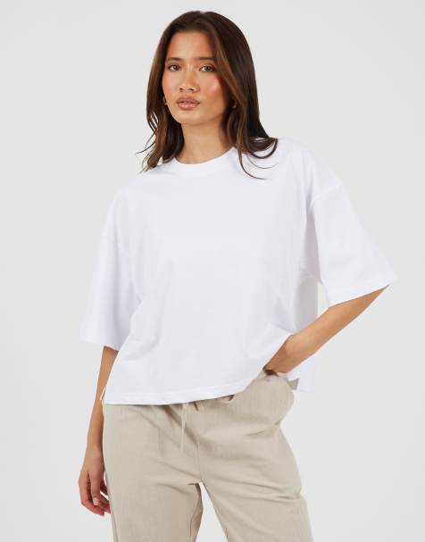 Brave Soul Boxy oversized short sleeve t-shirt in white - view 1