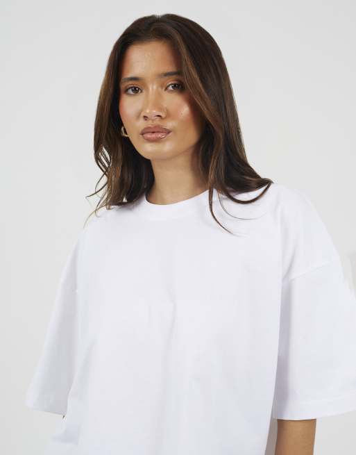 Brave Soul Boxy oversized short sleeve t-shirt in white, 2 of 4