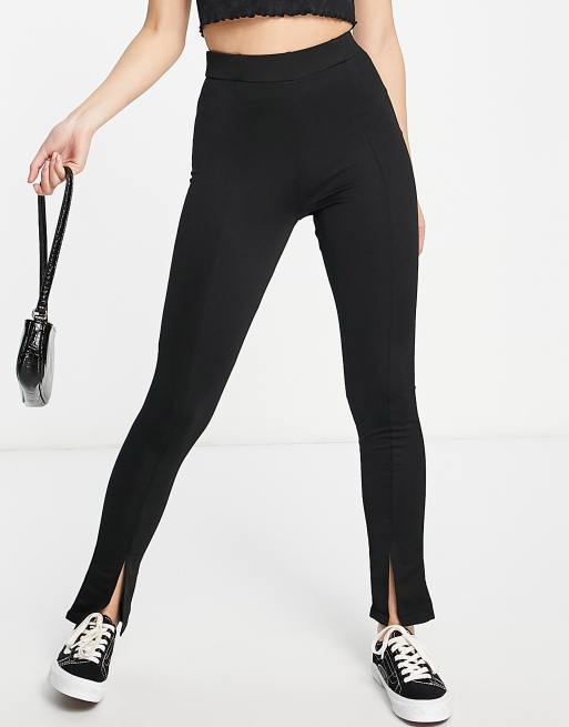 Brave Soul - Broek met splitjes voor in zwart