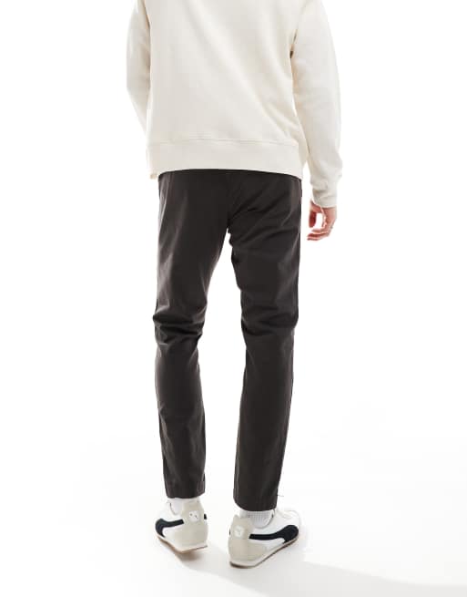 Brave Soul - Broek van keperstof met elastische taille in antracietgrijs, 2 van 5