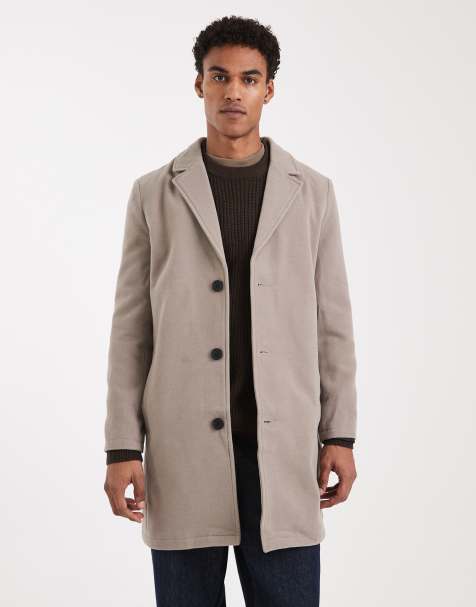 Brave Soul button down smart jacket in beige - view 1