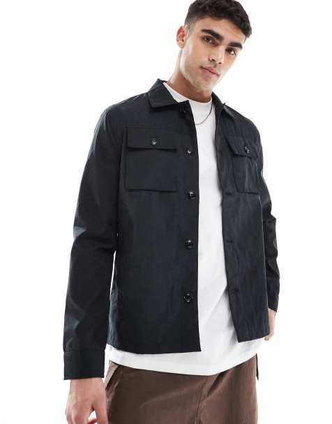 Brave Soul Button through shacket in black - view 1