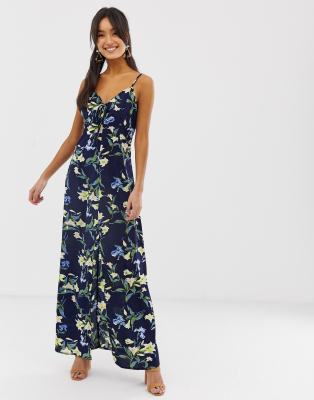 navy floral maxi