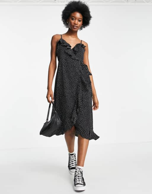 Cami wrap midi dress sale