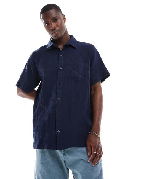 Brave Soul - Camicia a maniche corte blu navy - view 1