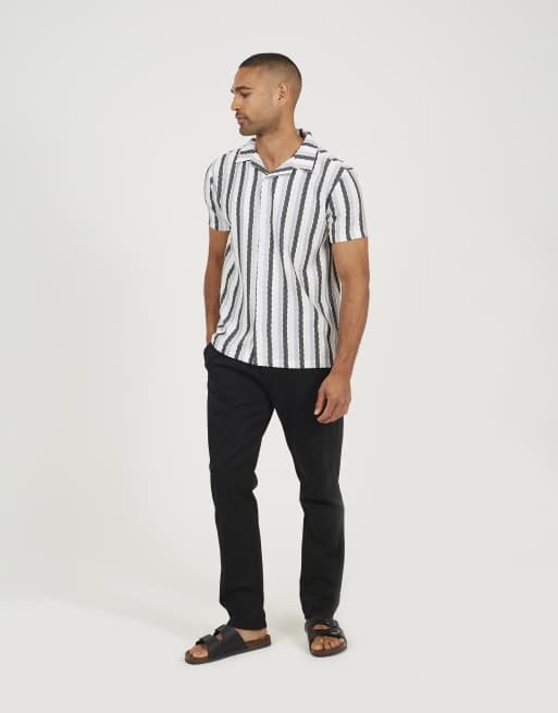 Brave Soul - Camicia bianca con colletto a rever, 3 di 4