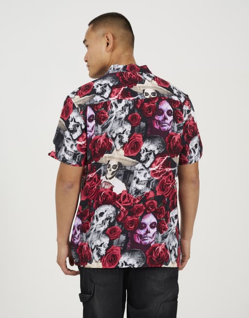 Brave Soul - Camicia nera con stampa, 2 di 4