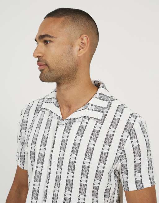 Brave Soul - Camisa de manga corta estampada en blanco, 3 de 3