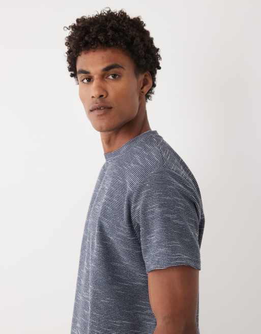 Brave Soul - Camiseta azul marino extragrande con cuello alzado, 5 de 5