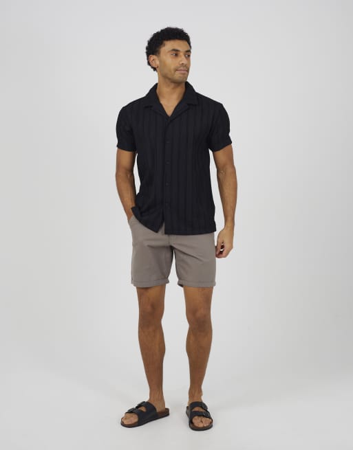 Brave Soul - Camiseta de tejido en negro, 3 de 4