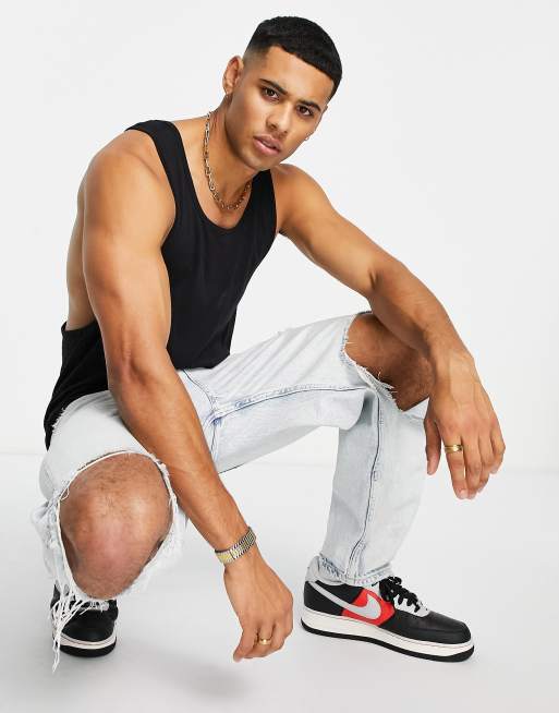 Brave Soul Canotta con dorso a vogatore nera ASOS