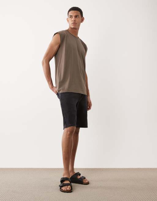 Brave Soul - Canotta oversize color tortora, 2 di 5