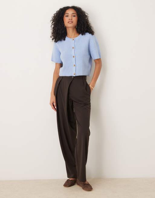 Brave Soul - Cardigan a maniche corte azzurro chiaro, 4 di 4