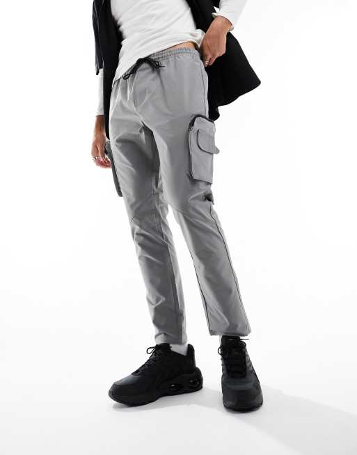 Brave Soul Cargo Pants With 3d Pockets in Black for Men