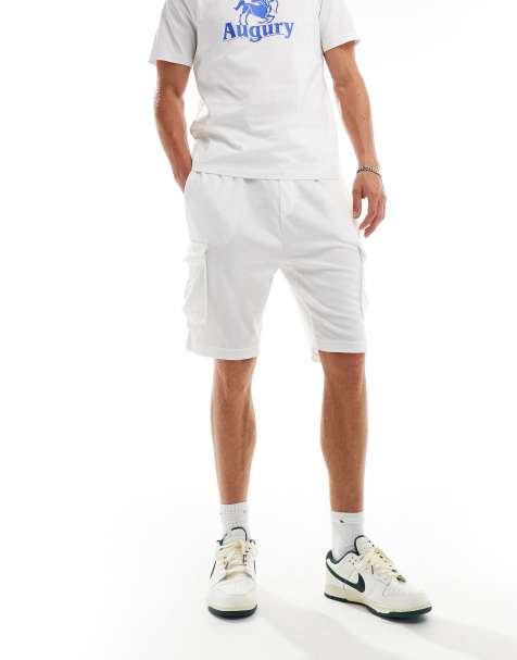 Brave Soul – Cargo-Shorts aus Frottee in gebrochenem Weiß - view 1