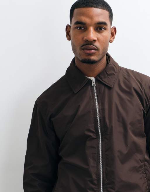 Brave Soul cazadora bomber con cuello marrón, 4 de 5