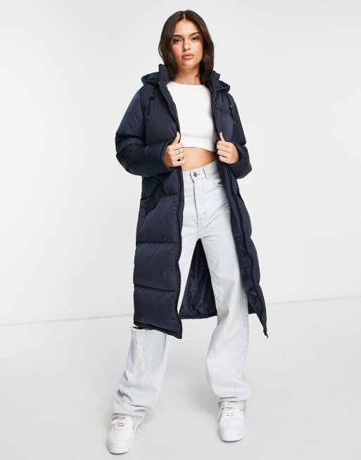 Brave Soul - Cello - Longline- og maxi-dynefrakke i marineblå