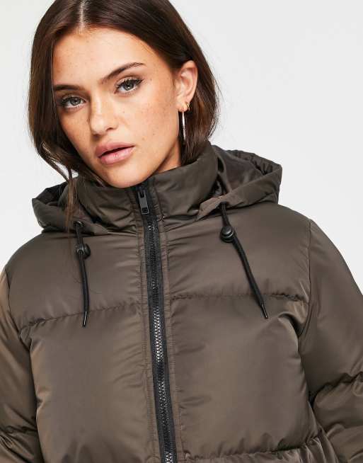 Brave soul cello hooded puffer jacket hot sale