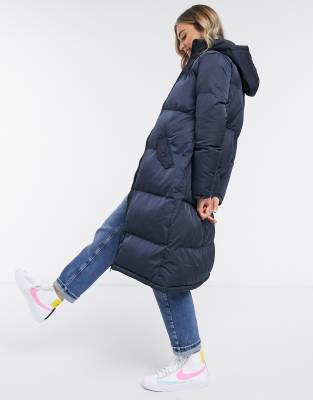 plus size longline puffer jacket