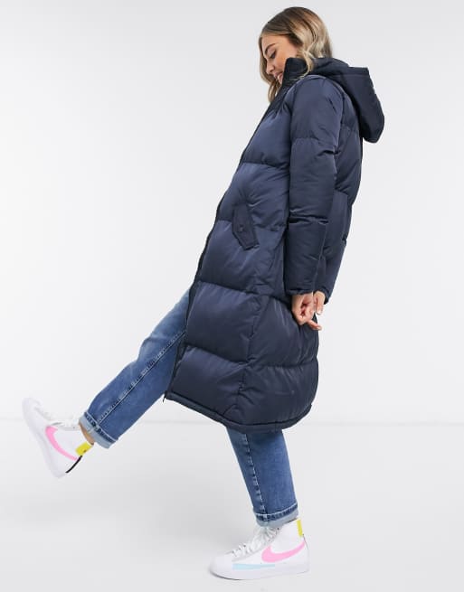 Brave soul navy padded jacket online