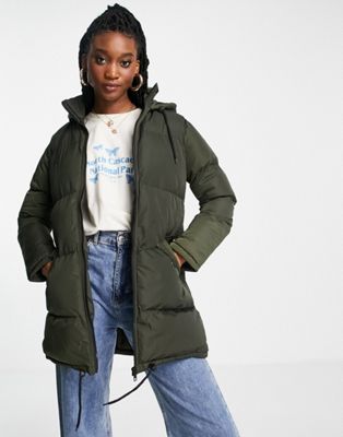 Brave Soul cello mid length puffer jacket