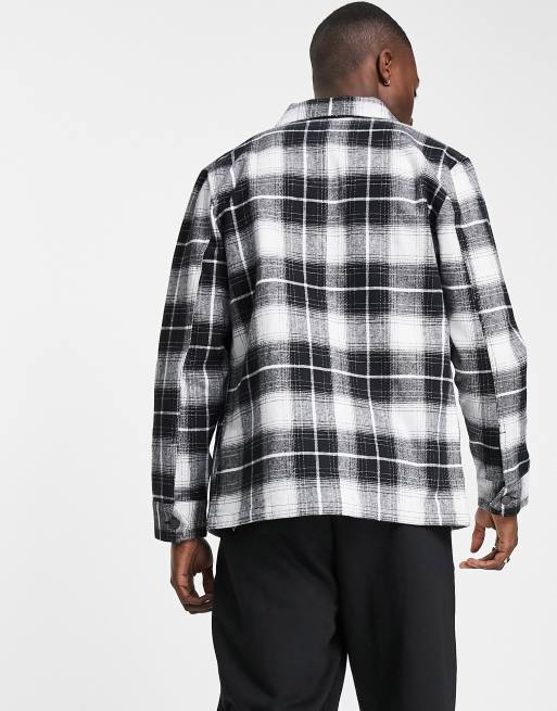 Brave Soul check shirt in black & white