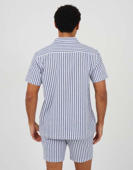 Brave Soul - Chemise à manches courtes avec col à revers - Bleu marine, 2 de 4