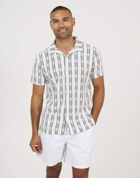 Brave Soul - Chemise à manches courtes et imprimé - Blanc - view 1