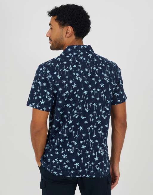 Brave Soul - Chemise imprimée avec col à revers - Bleu marine, 2 de 4