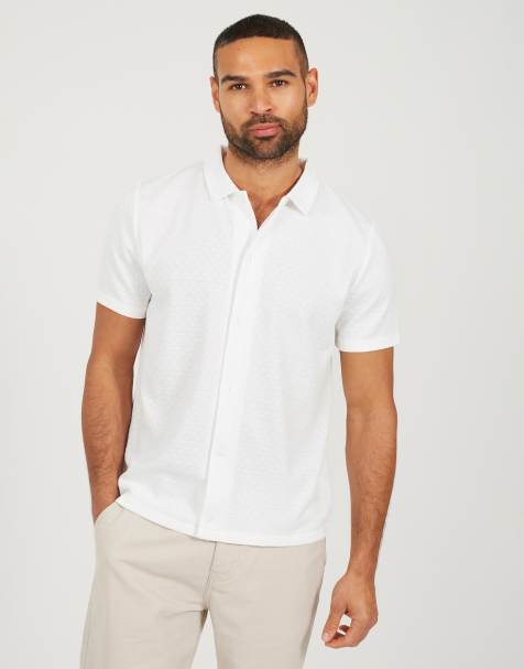 Brave Soul - Chemise texturée à manches courtes - Crème - view 1