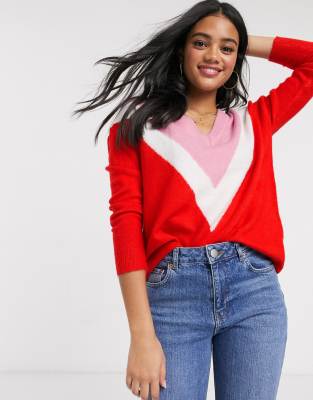 pink and red sweater