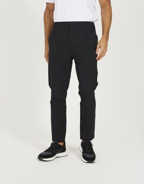 Brave Soul - Chino-broek met elastische taille in zwart - view 1