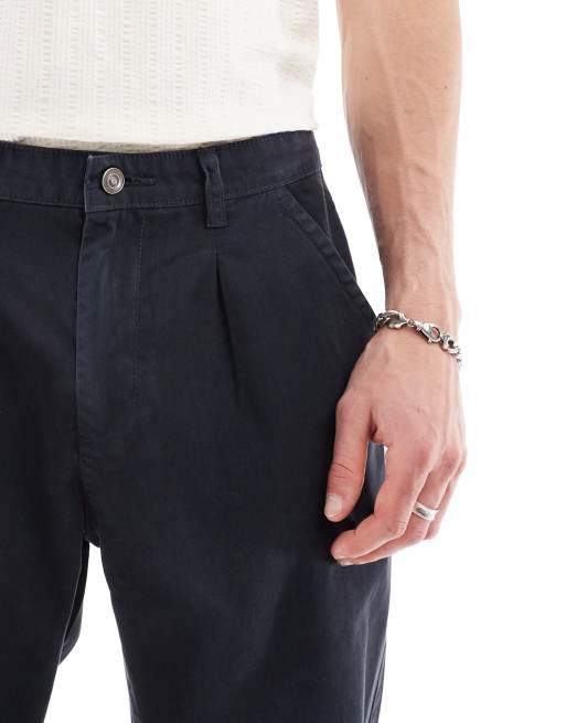 Brave Soul chino pants in navy