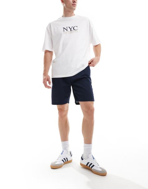 Brave Soul – Chino-Shorts in Marineblau mit elastischem Bund - view 1