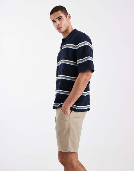 Brave Soul chino shorts in stone, 3 of 5