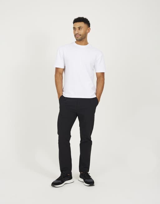 Brave Soul – Chinohose in Schwarz mit elastischem Bund, 2 von 4