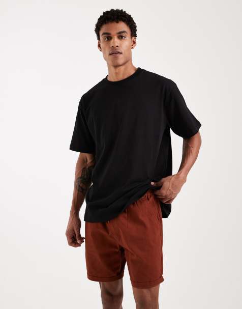 Brave Soul - Chinoshort met elastische taille in roestbruin - view 1