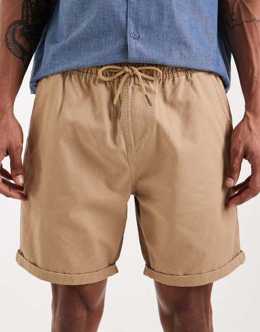 Brave Soul - Chinoshort met elastische taille in zandkleur, 4 van 5