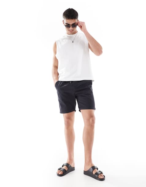 Brave Soul - Chinoshort met trekkoord in de taille in marineblauw - view 1