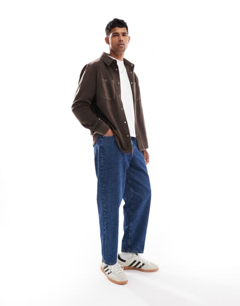 Brave Soul – Chokladbrun overshirt i fleece - view 1