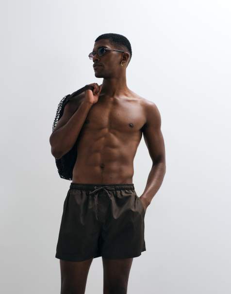 Brave Soul - Chokoladebrune badeshorts - view 1