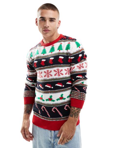 Men s Christmas Jumpers Men s Festive Jumpers ASOS