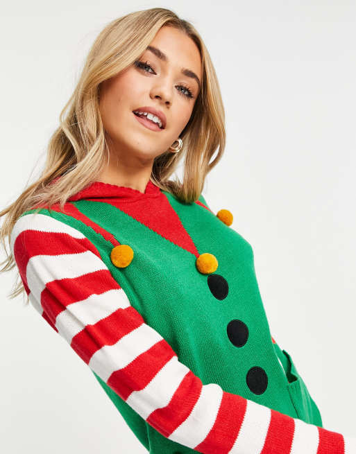 white christmas dresses Women's Light Strand Sweater Dress