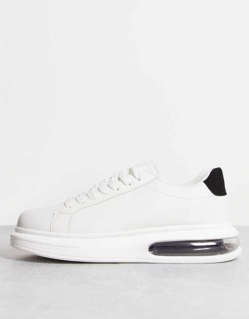 Mens white chunky sole on sale trainers