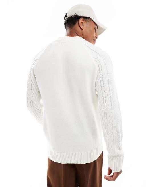 Chunky white jumper outlet