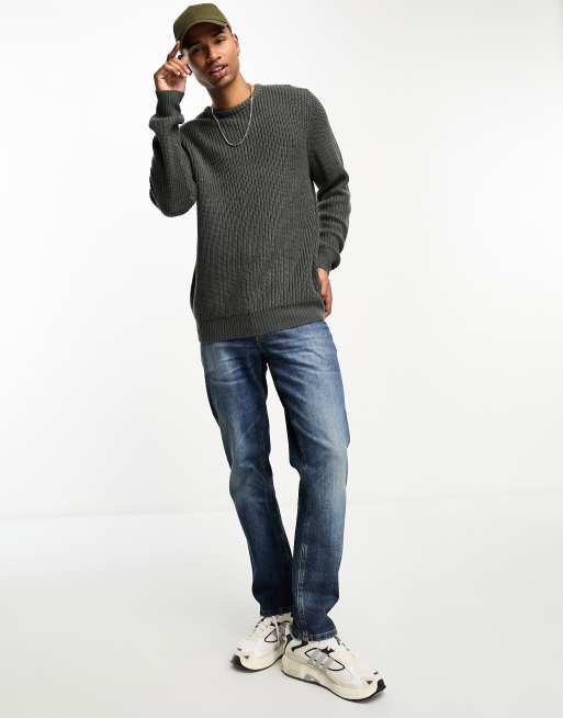 Grey fisherman clearance jumper