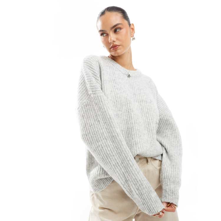 Chunky knit crew neck jumper hotsell