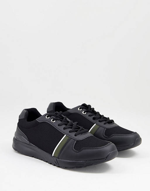 Brave Soul chunky runner trainers in black mix